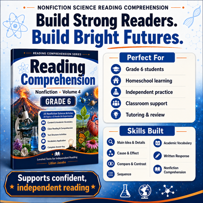 Reading Comprehension: Science Nonfiction – Grade 6, Volume 4