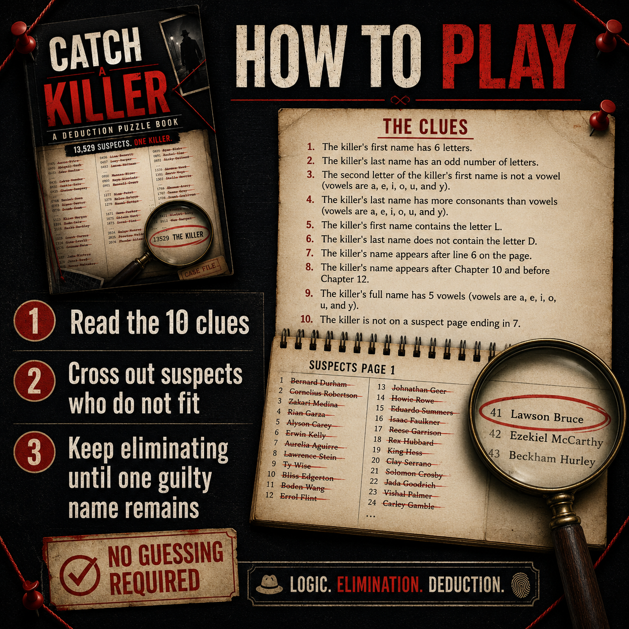 Catch a Killer: A Deduction Puzzle Book