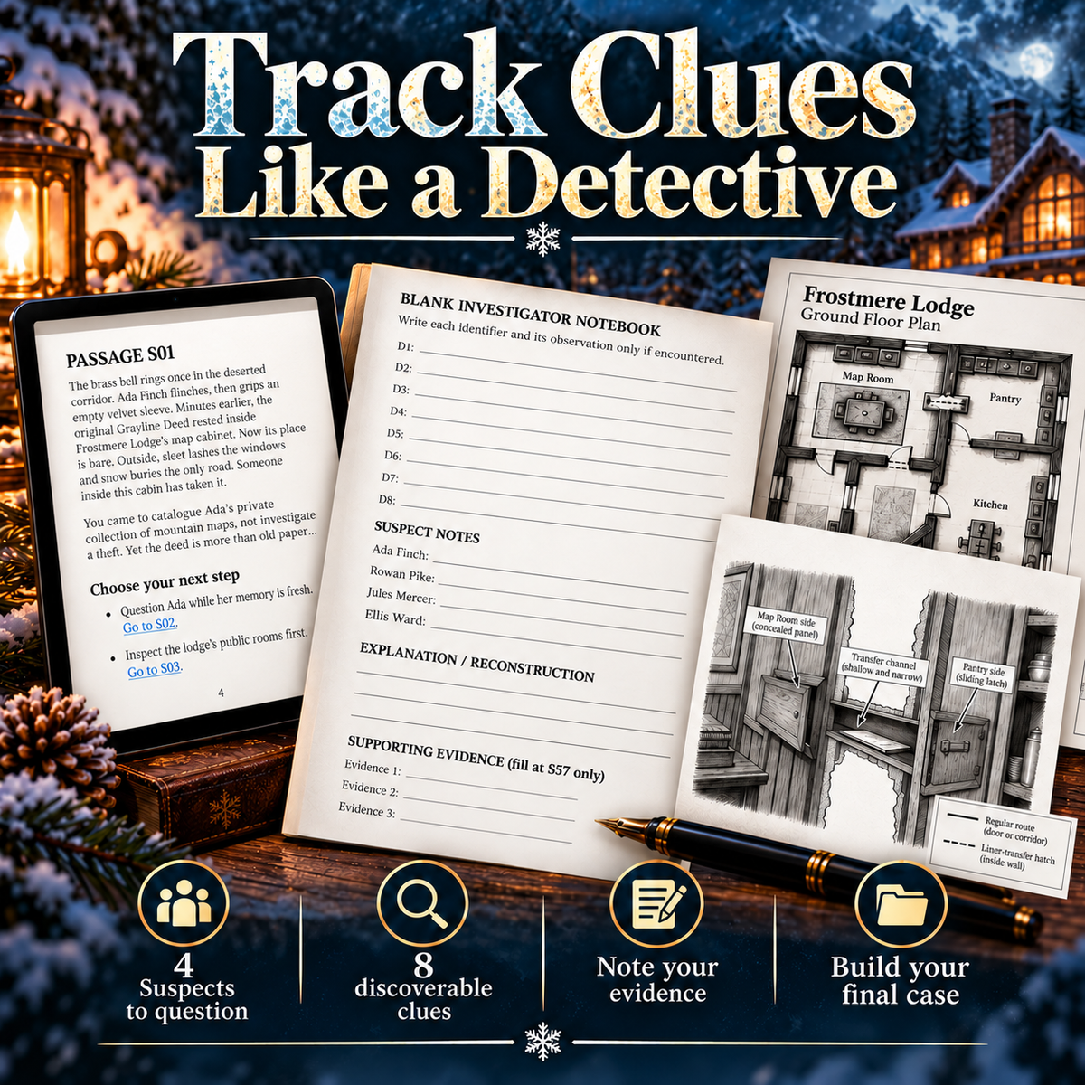 Cover of 'The Winter Hatch: Interactive Mystery Gamebook for Adults' — by KA Stello