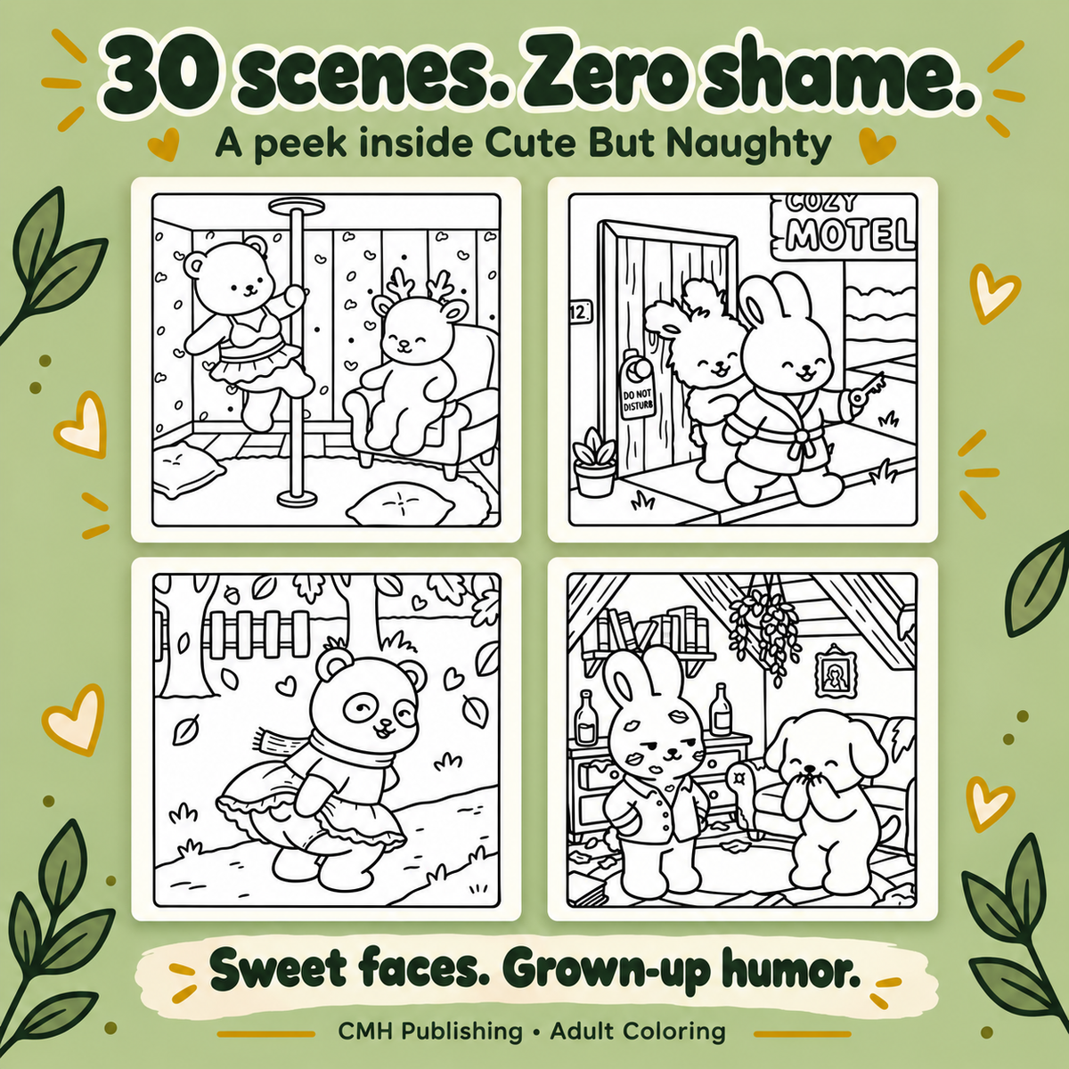 Cute but Naughty: An Adult Coloring Book