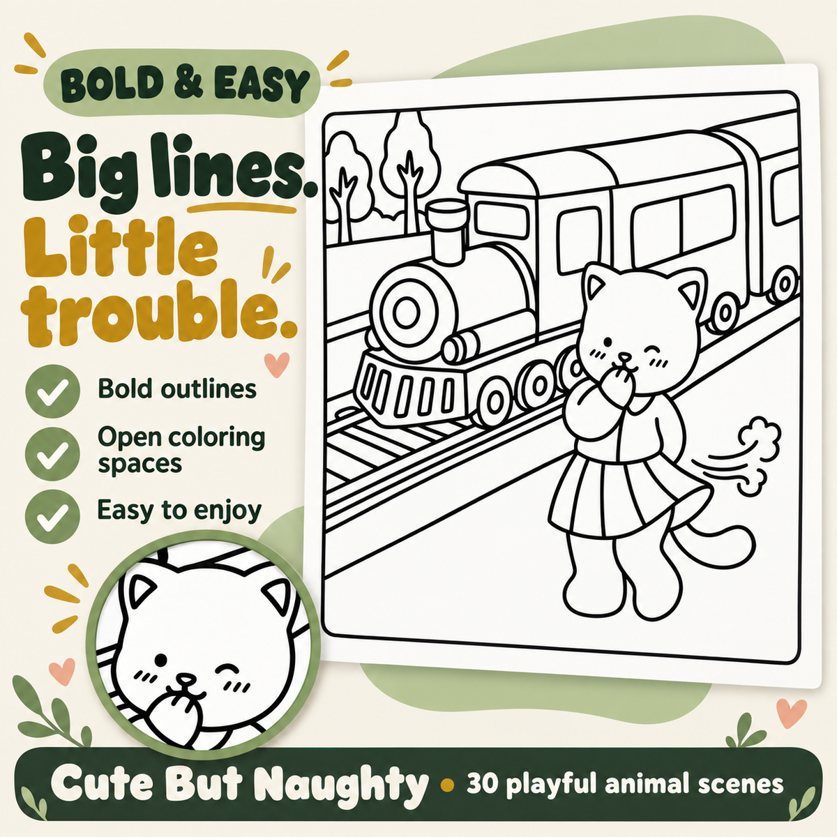 Cute but Naughty: An Adult Coloring Book