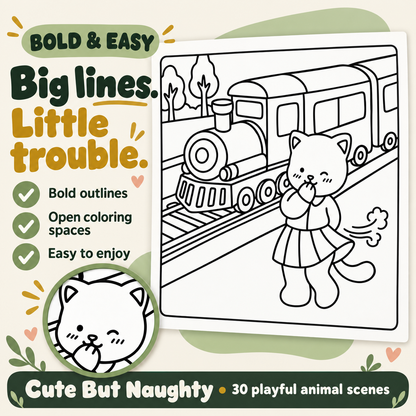 Cute but Naughty: An Adult Coloring Book