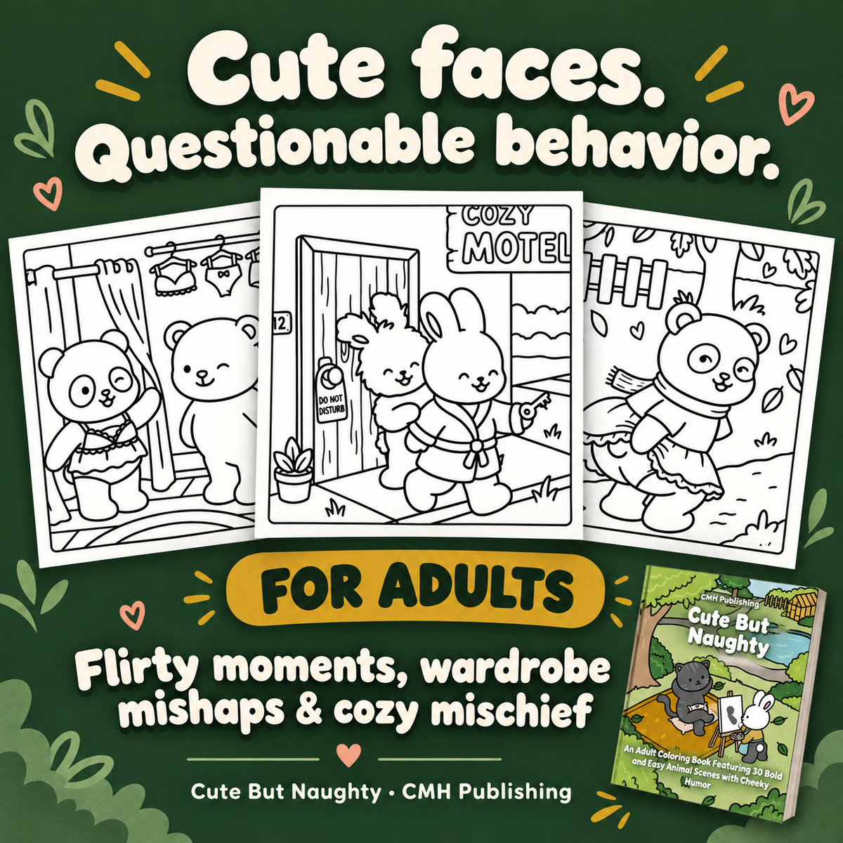 Cute but Naughty: An Adult Coloring Book