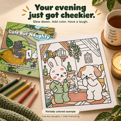 Cute but Naughty: An Adult Coloring Book