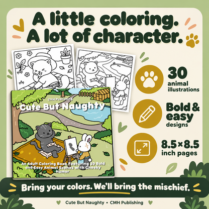 Cute but Naughty: An Adult Coloring Book