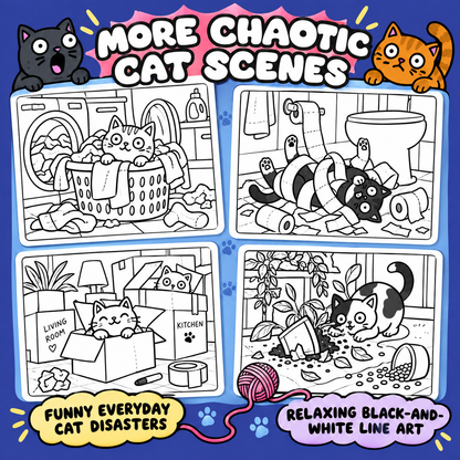Silly Cats Coloring Book for Adults