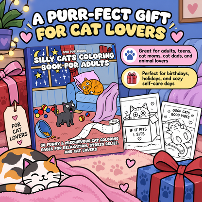 Silly Cats Coloring Book for Adults
