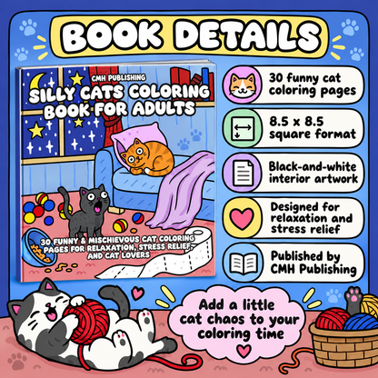 Silly Cats Coloring Book for Adults