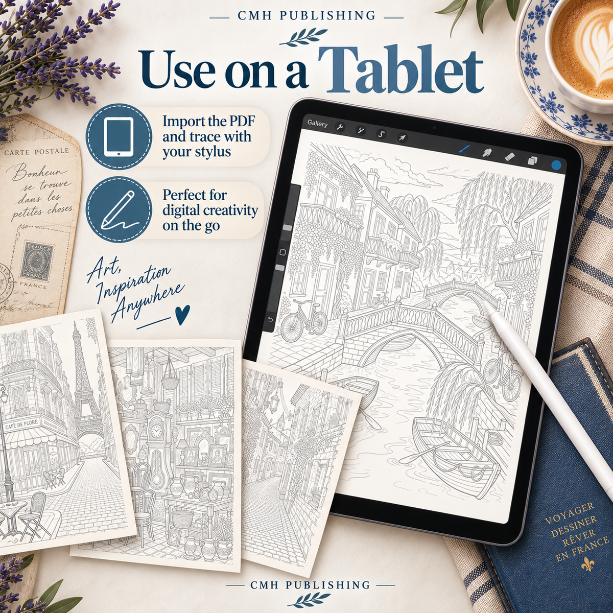 Tracing Through France: Detailed Tracing Book for Adults