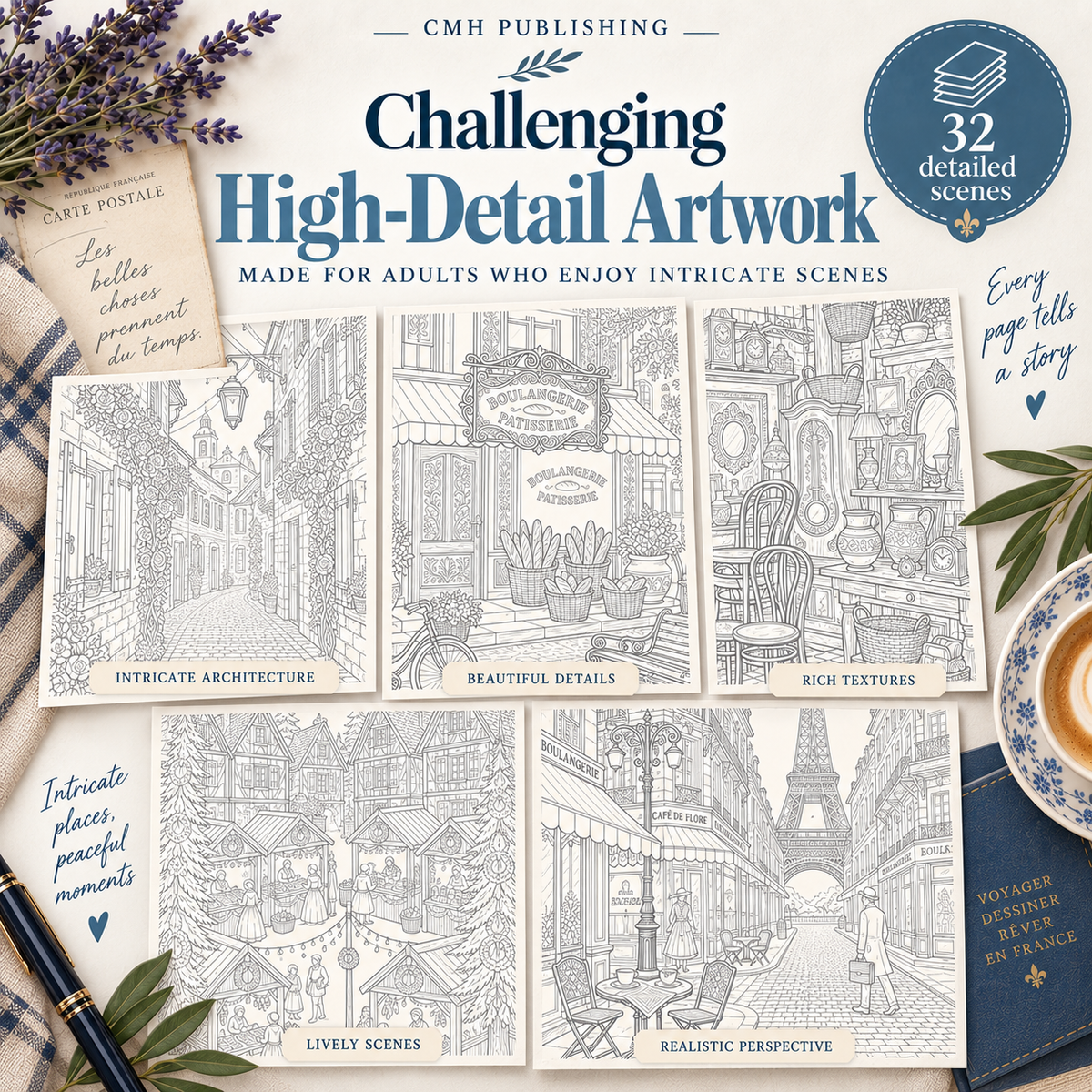 Tracing Through France: Detailed Tracing Book for Adults