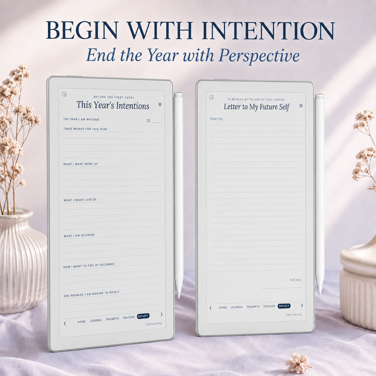 Undated Daily Journal for reMarkable Paper Pro Move – Hyperlinked 366-Day Digital Journal with 250 Guided Prompts