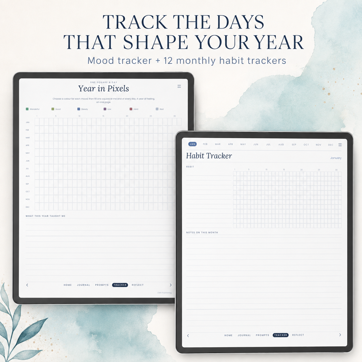 Digital Daily Journal for reMarkable Paper Pro – Undated Hyperlinked Journal with 366 Daily Pages and 250 Guided Prompts