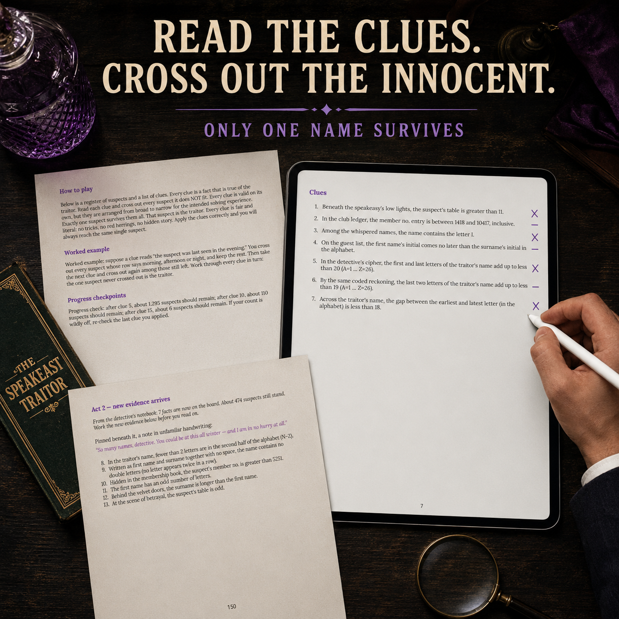 The Speakeasy Traitor - One Name Digital PDF Puzzle Book