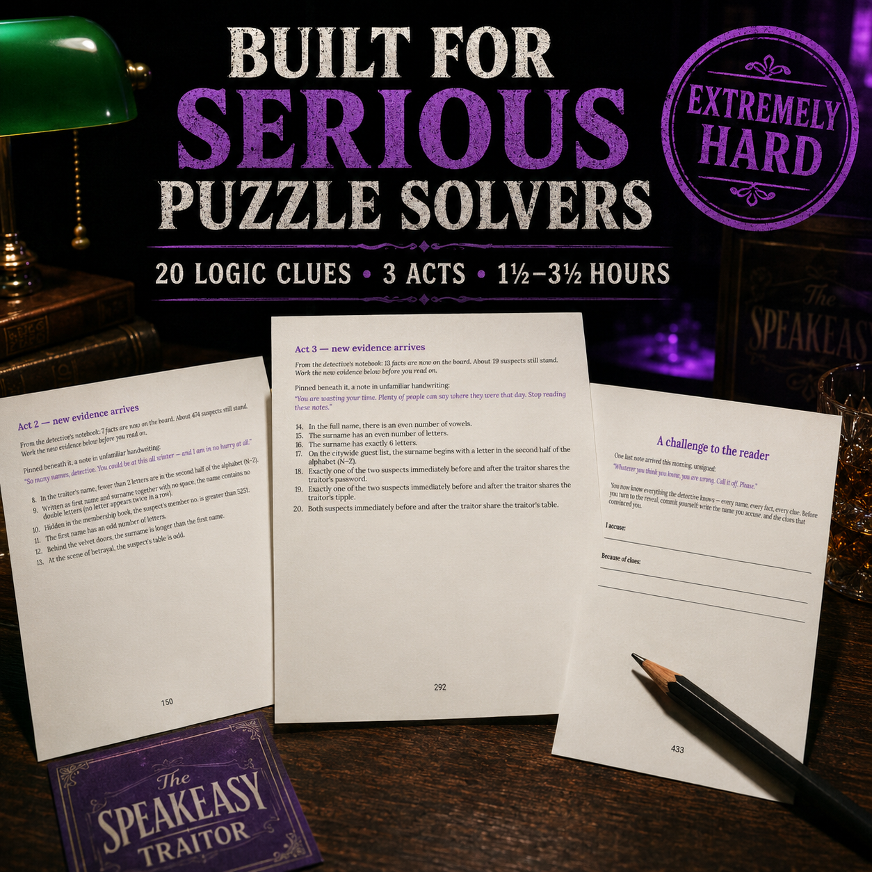 The Speakeasy Traitor - One Name Digital PDF Puzzle Book