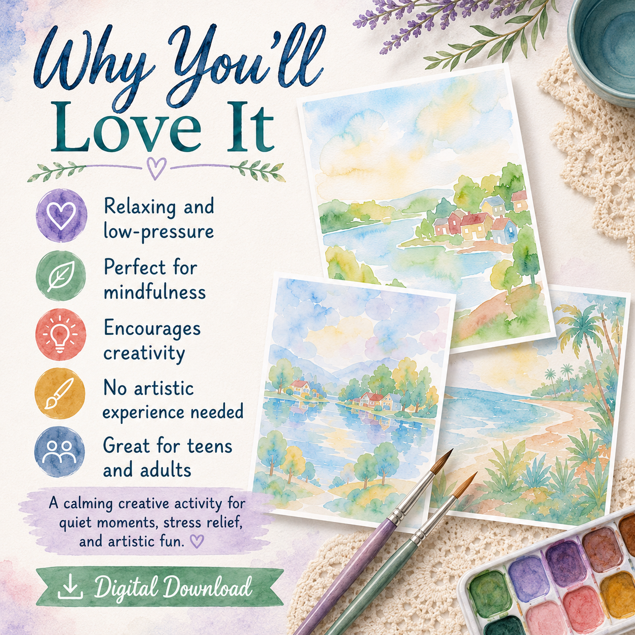 Outdoor Serenity Reverse Coloring Printable Book