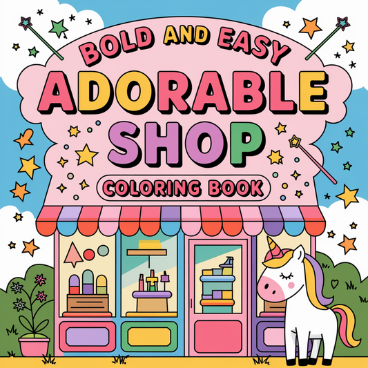 Adorable Shops with Fluffy Friends | 30 Bold and Easy Designs | Instant PDF Digital Download