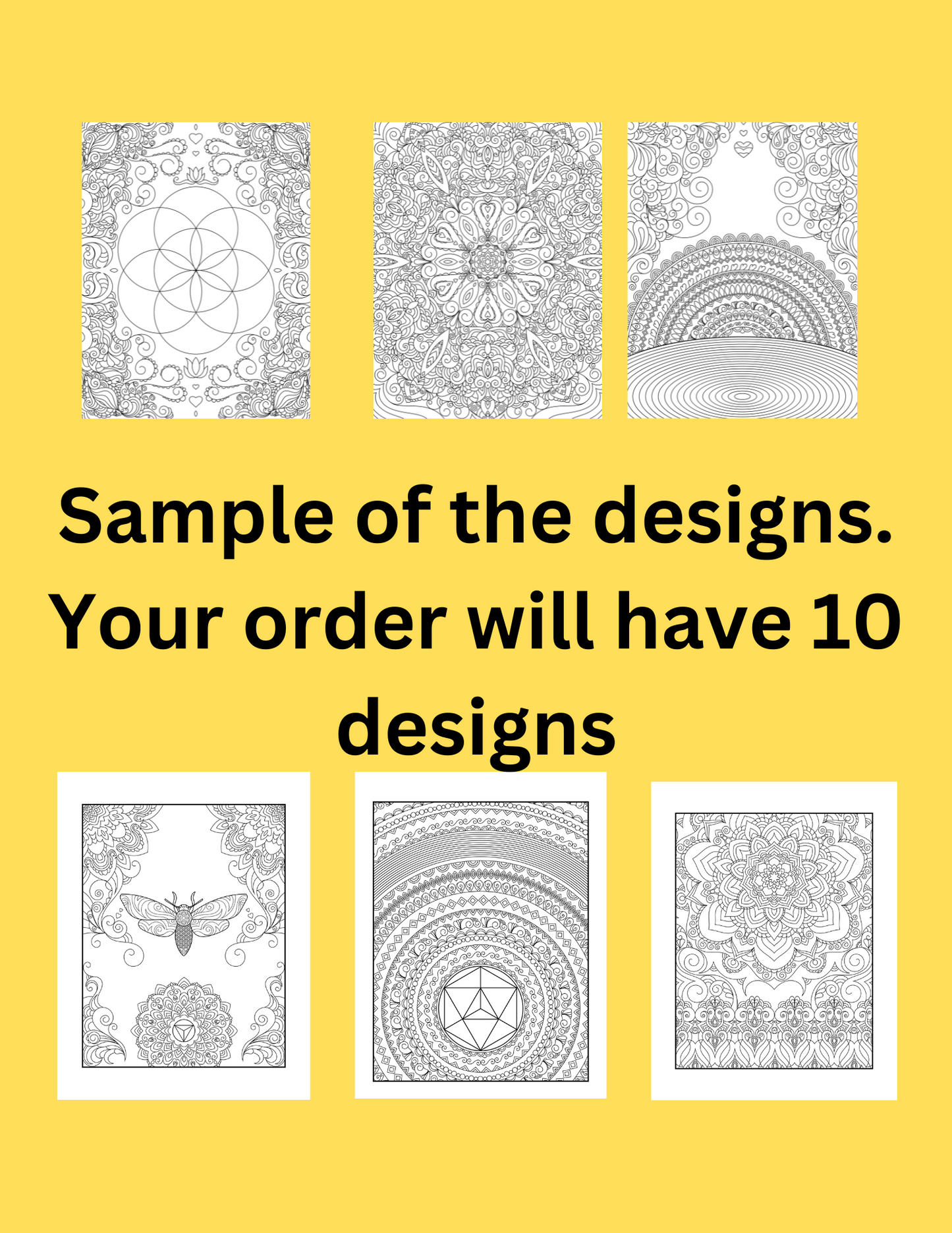 Mindful Mandala Pattern Coloring Pages for Adults | 10 Unique Designs