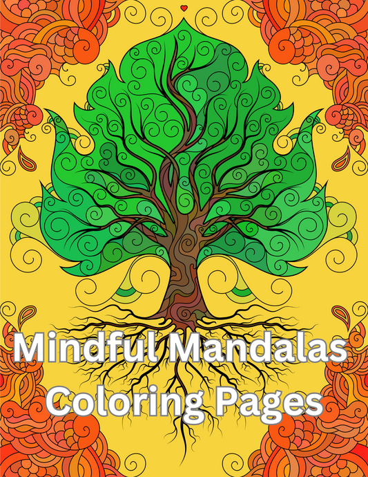 Mindful Mandala Pattern Coloring Pages for Adults | 10 Unique Designs