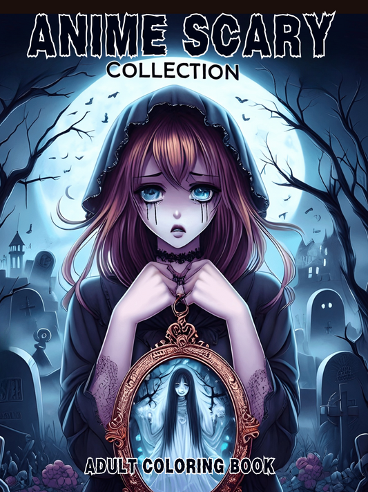 Anime Scary Collection Coloring Book for Adults