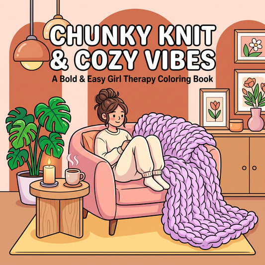 Cover of 'Cozy Girl Coloring Book: Chunky Knit & Cozy Vibes' — paperback coloring book by CMH Publishing
