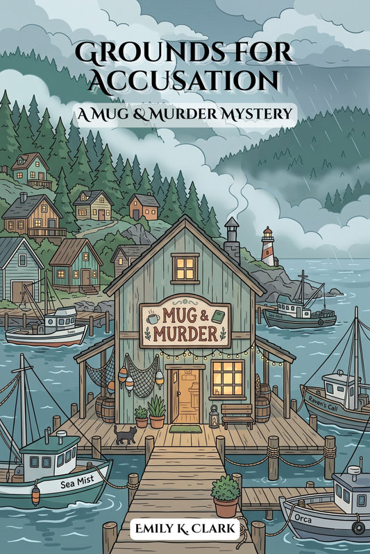 Cover of 'Grounds for Accusation: A Mug & Murder Mystery' — cozy mystery novel by Emily K. Clark