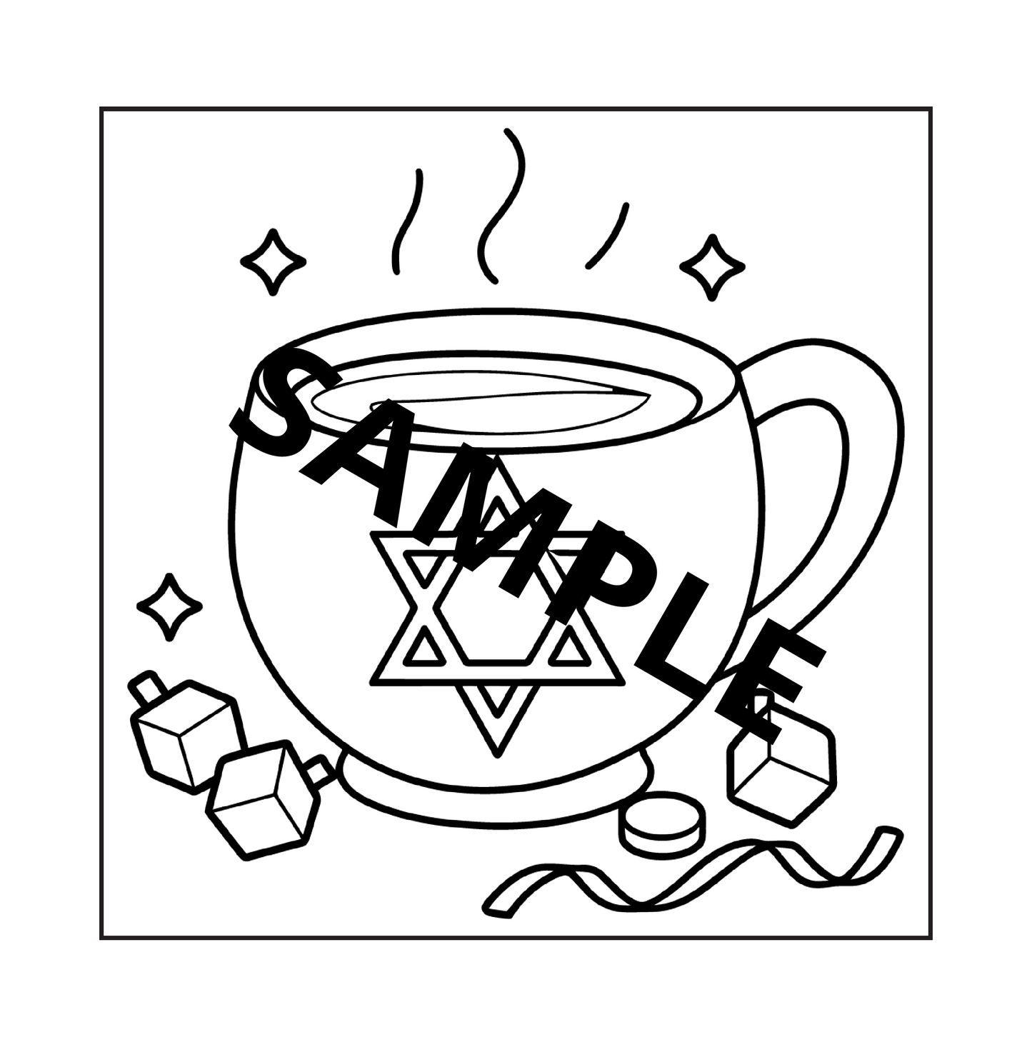 Bold and Easy Hanukkah Coloring Book | 31 Big and Simple Designs | Instant PDF Digital Download