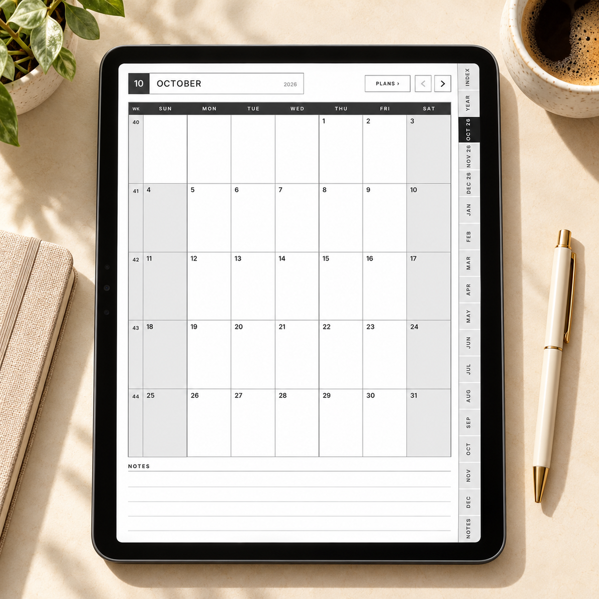 2026–2027 reMarkable Paper Pure Planner | 15-Month Daily & Weekly Digital Planner