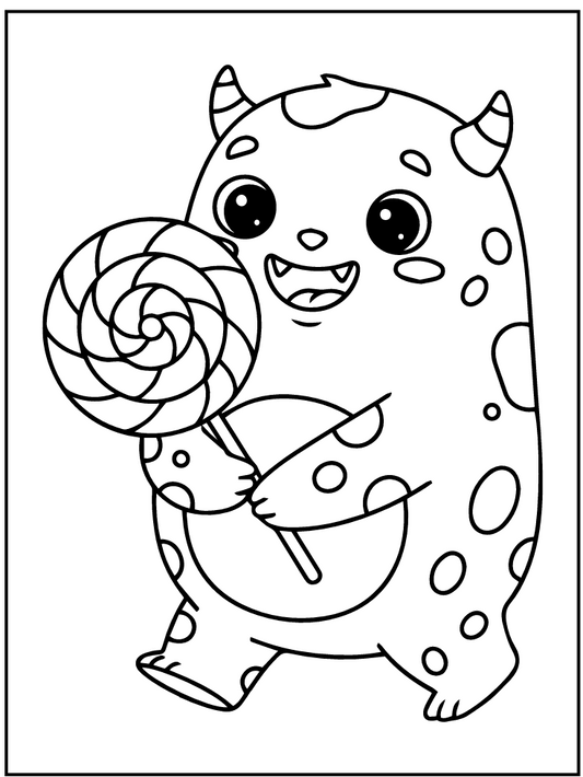 Freebie for Halloween - Monsters Coloring