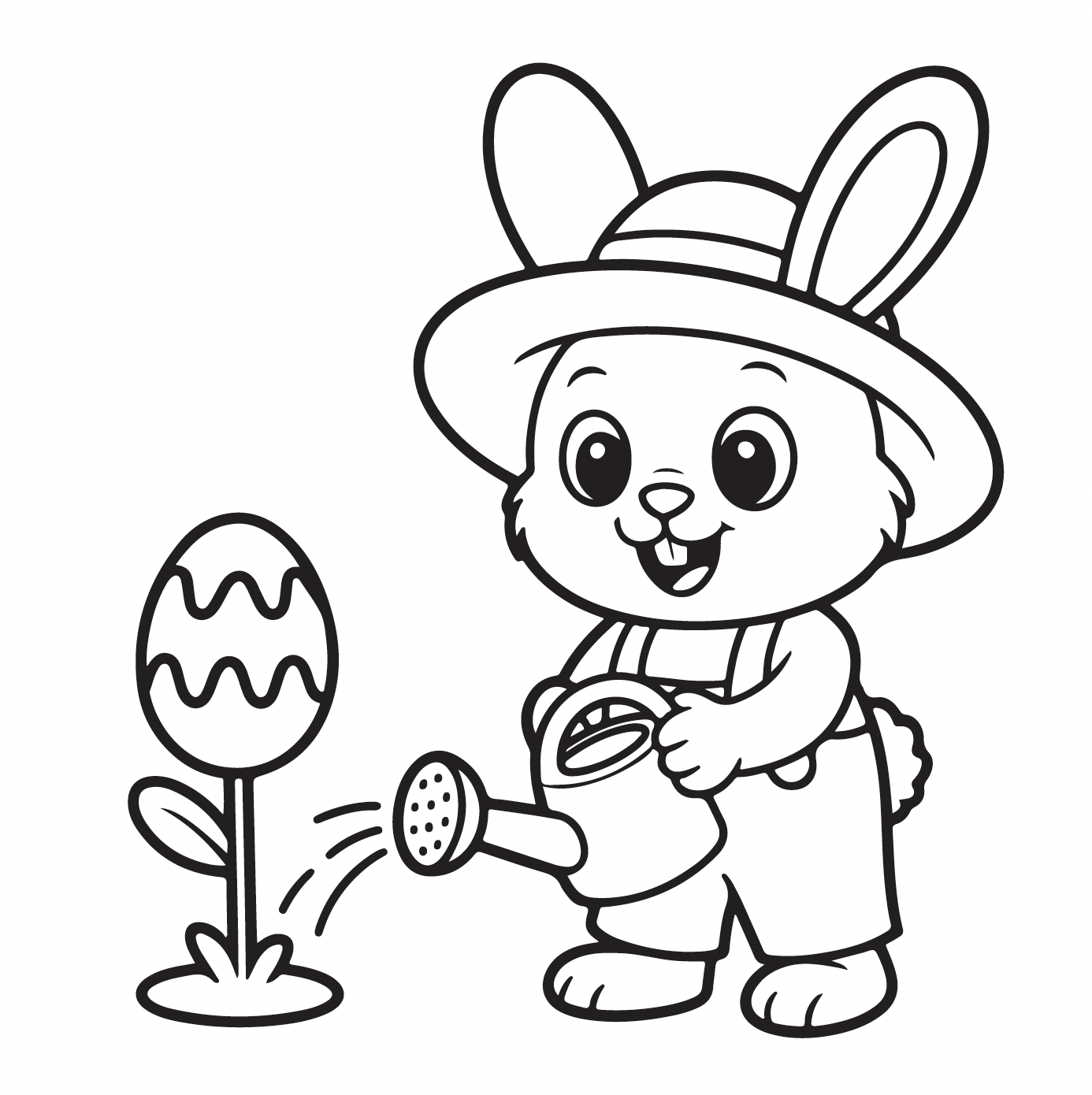 Bold and Easy Cozy Easter Spring Coloring Book for Kids | 45Adorable Animal Friends Coloring Pages | Printable PDF Digital Download