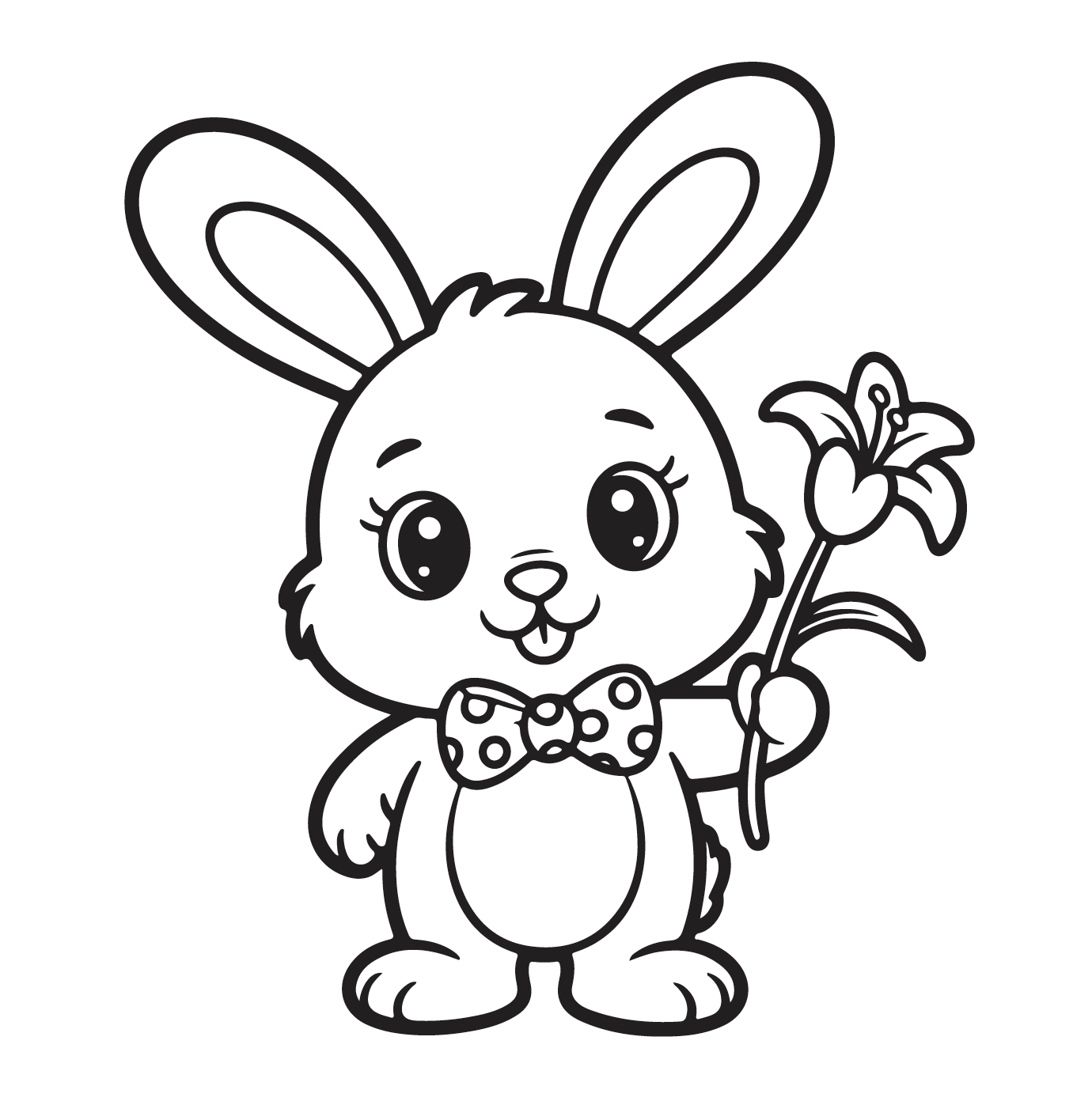 Bold and Easy Cozy Easter Spring Coloring Book for Kids | 45Adorable Animal Friends Coloring Pages | Printable PDF Digital Download