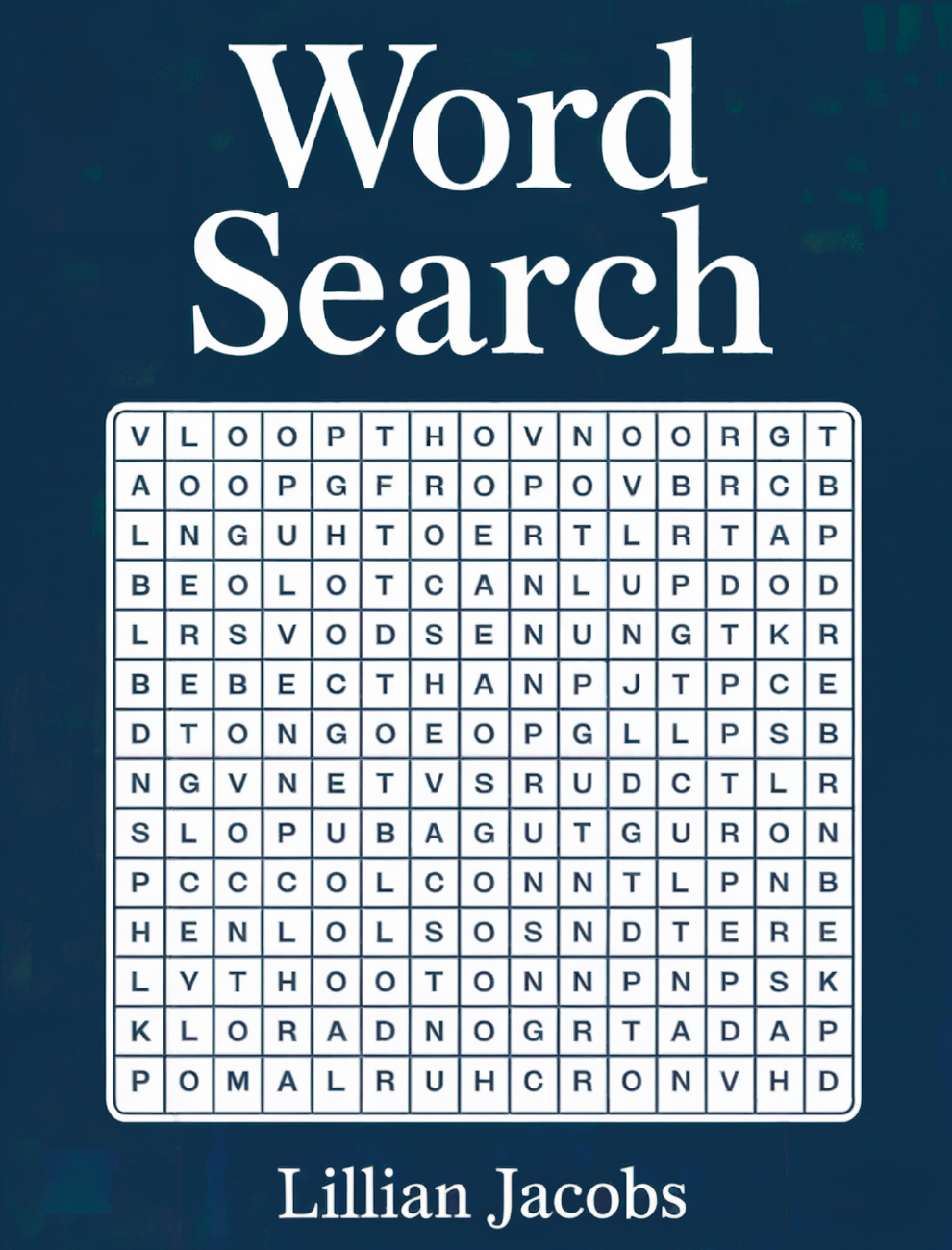 Cover of 'Camping Word Search for Adults: 100 Puzzles for Camping and Puzzle Lovers' — by Lillian Jacobs