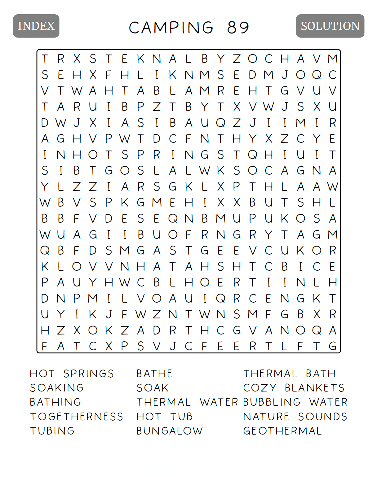 Camping Word Search for Adults, 100 Puzzles for Camping and Puzzle Lovers