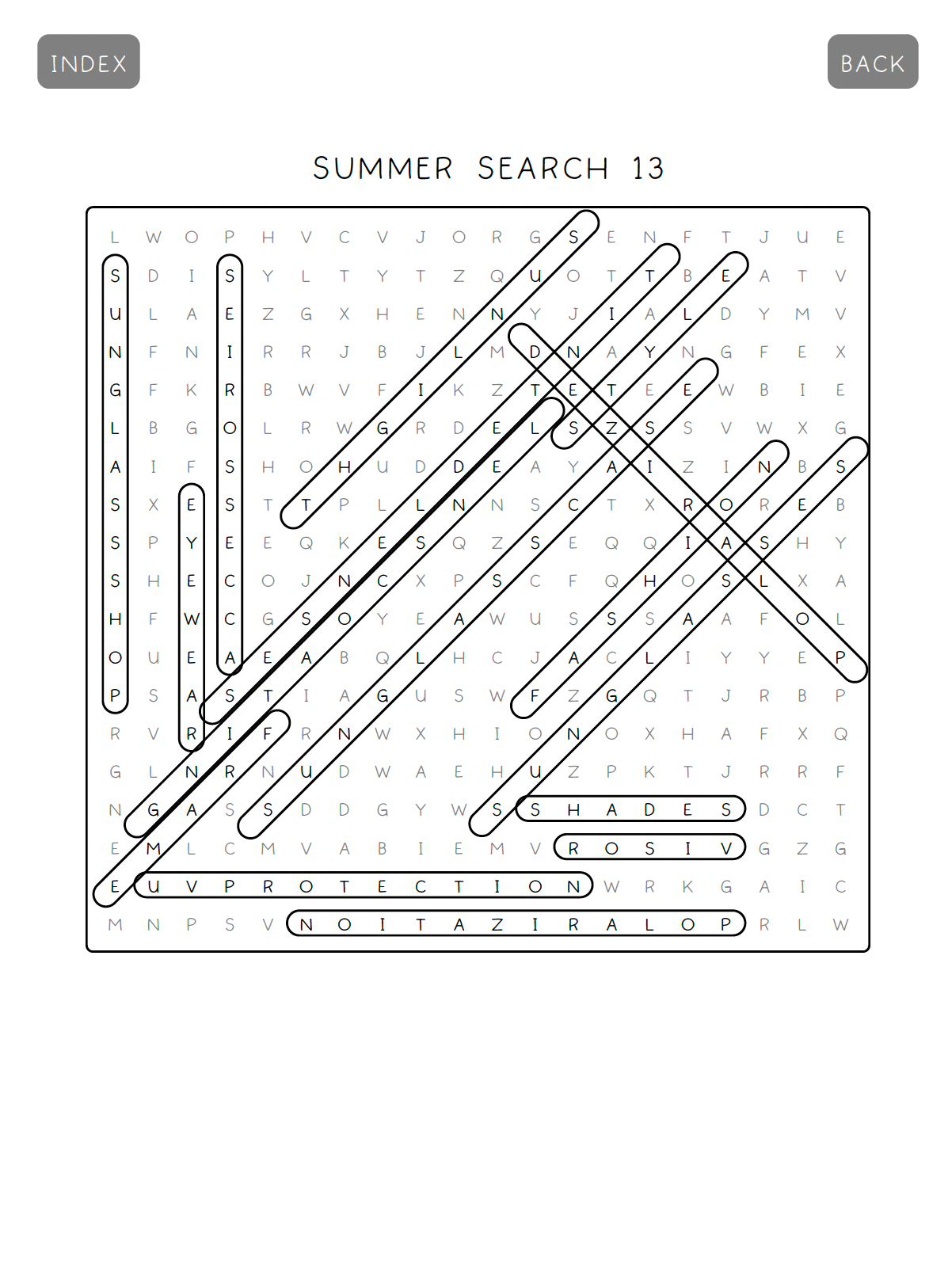 Summer Word Search for Kindle Scribe
