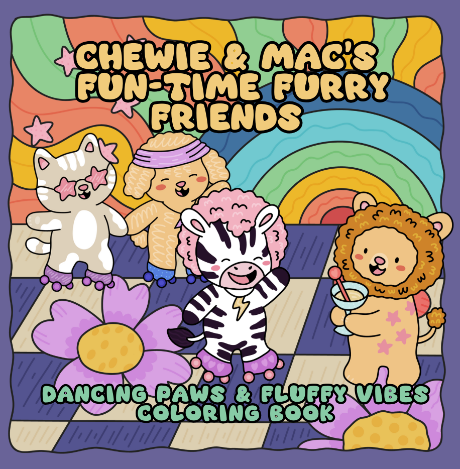 Chewie and Mac Fun Times Coloring Pages | 10 Designs Adorable Book HandDrawn Printable Pages