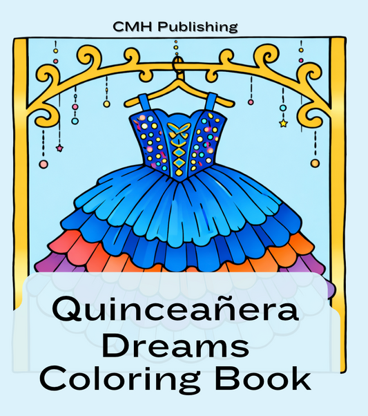 Quinceañera Dreams Coloring Book, Digital PDF
