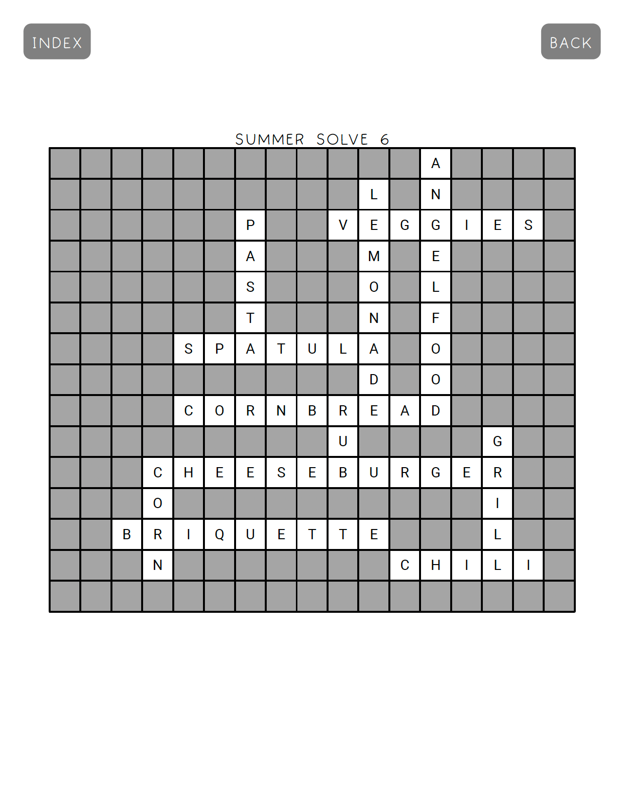Interior puzzle preview from 'Summer Crosswords for Kindle Scribe' — crossword puzzle book by Lillian Jacobs