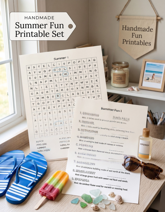 Ultimate Summer Fun Puzzle Bundle | Word Search & Word Scramble Printable Packs | nstant Digital Download