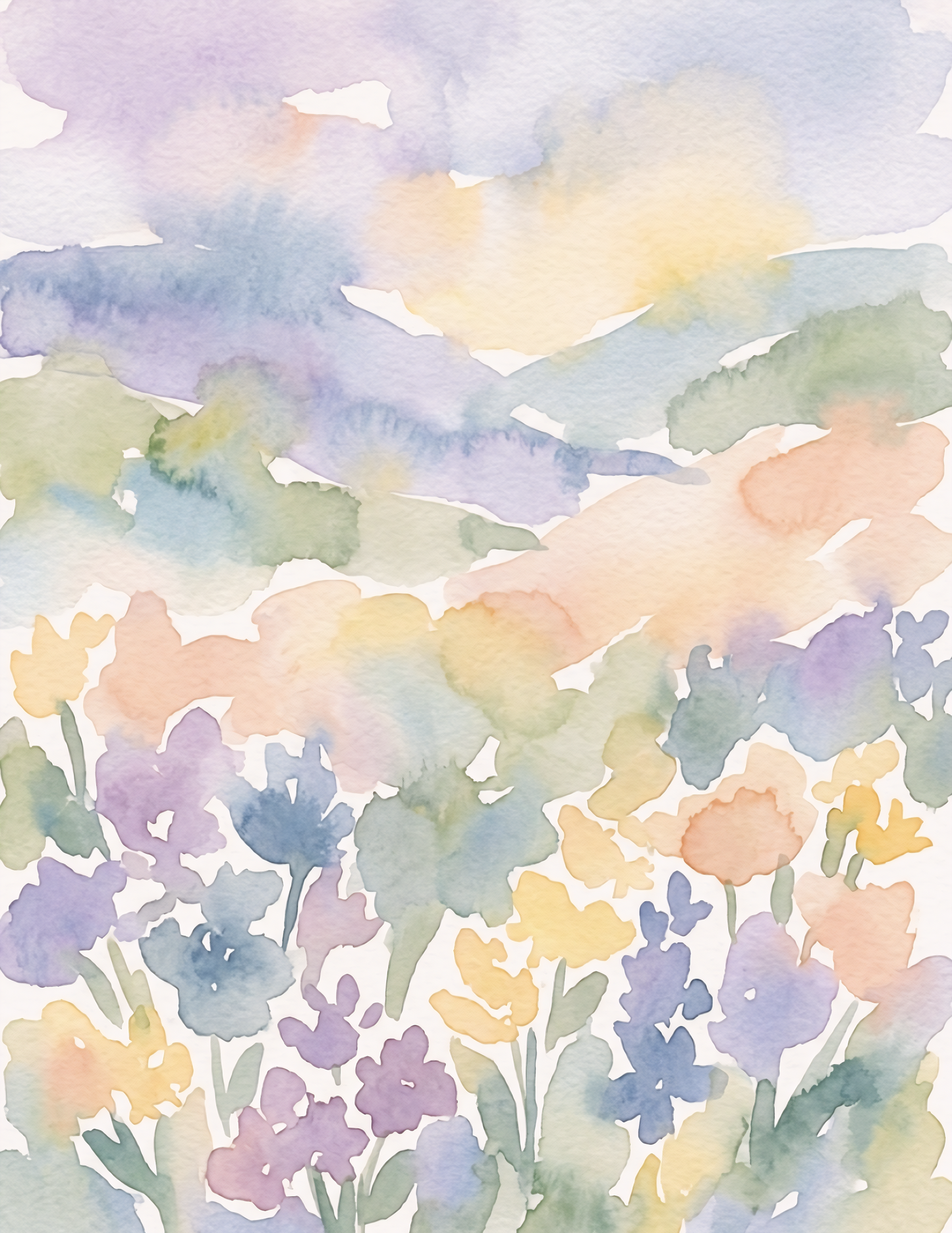 Reverse Coloring Book for Adults: Peaceful Outdoor Watercolor Scenes