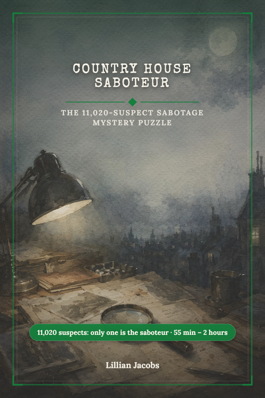 Country House Saboteur murder mystery logic puzzle book cover