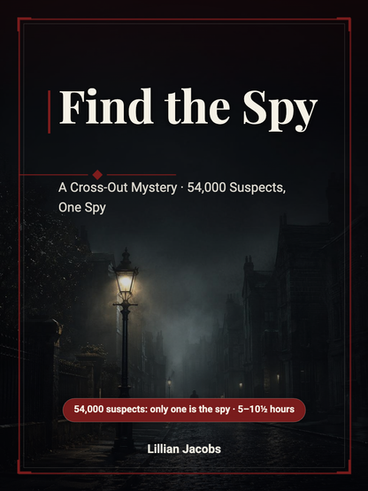 Find the Spy Mystery Puzzle: 54,000 Suspect Logic Game