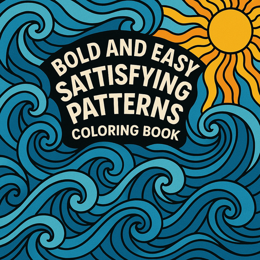 Bold & Easy Pattern Coloring Book – 43 Satisfying Designs for Relaxation, Instant Digital PDF Download