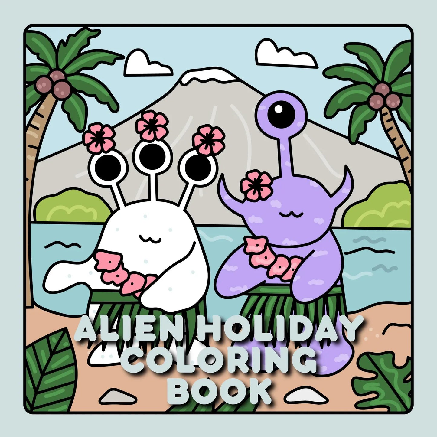 Alien Vacation Coloring Book: 30 Hand-Drawn Designs PDF Printable Book for All Ages