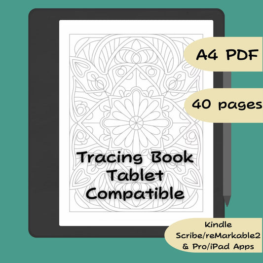 Tracing Book for Kindle Scribe, Eink Adult Tracing Pages
