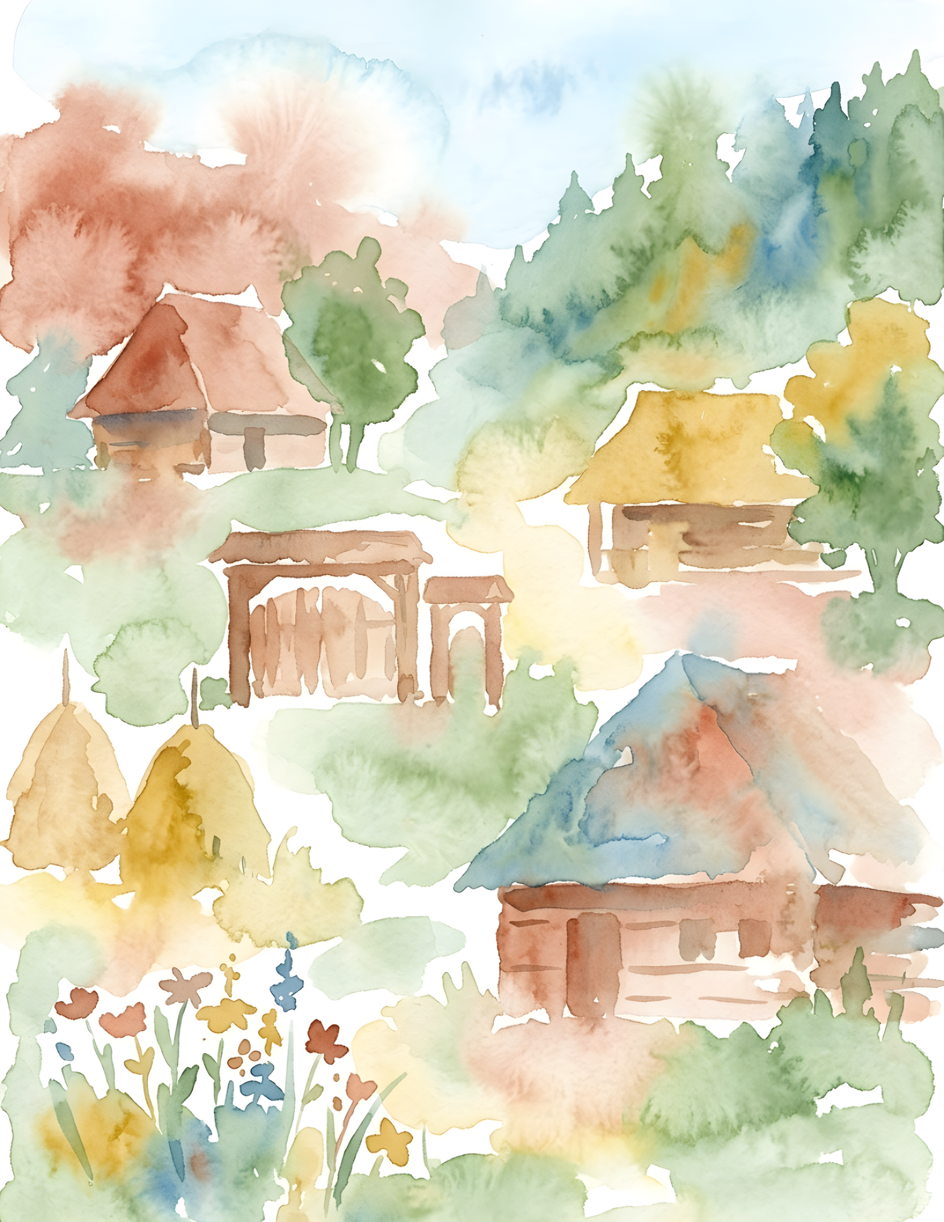 Interior reverse coloring page of scenes in Europe by CMH Publishing