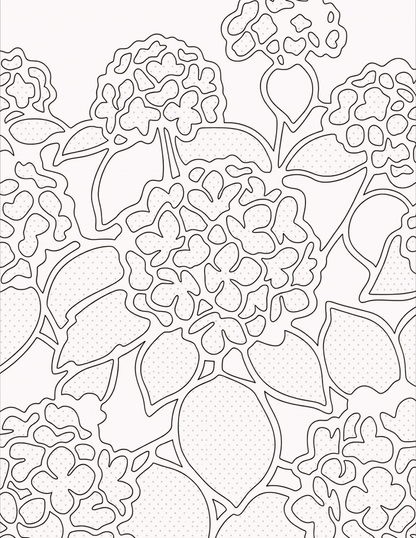 Color the Dots: Potted Plants, A One-Color Guided Coloring Book