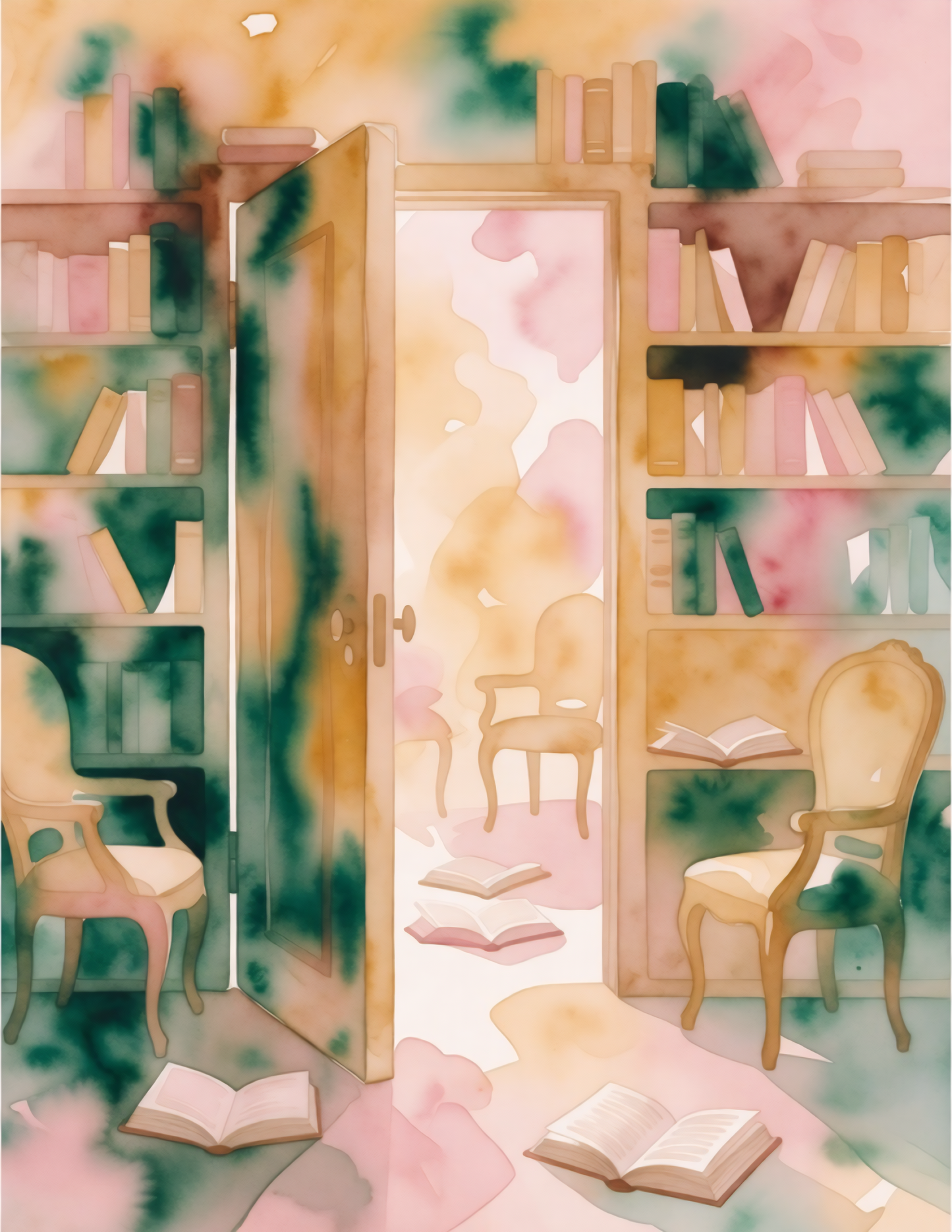 Enchanted Libraries: A Beginner-Friendly Reverse Coloring Book