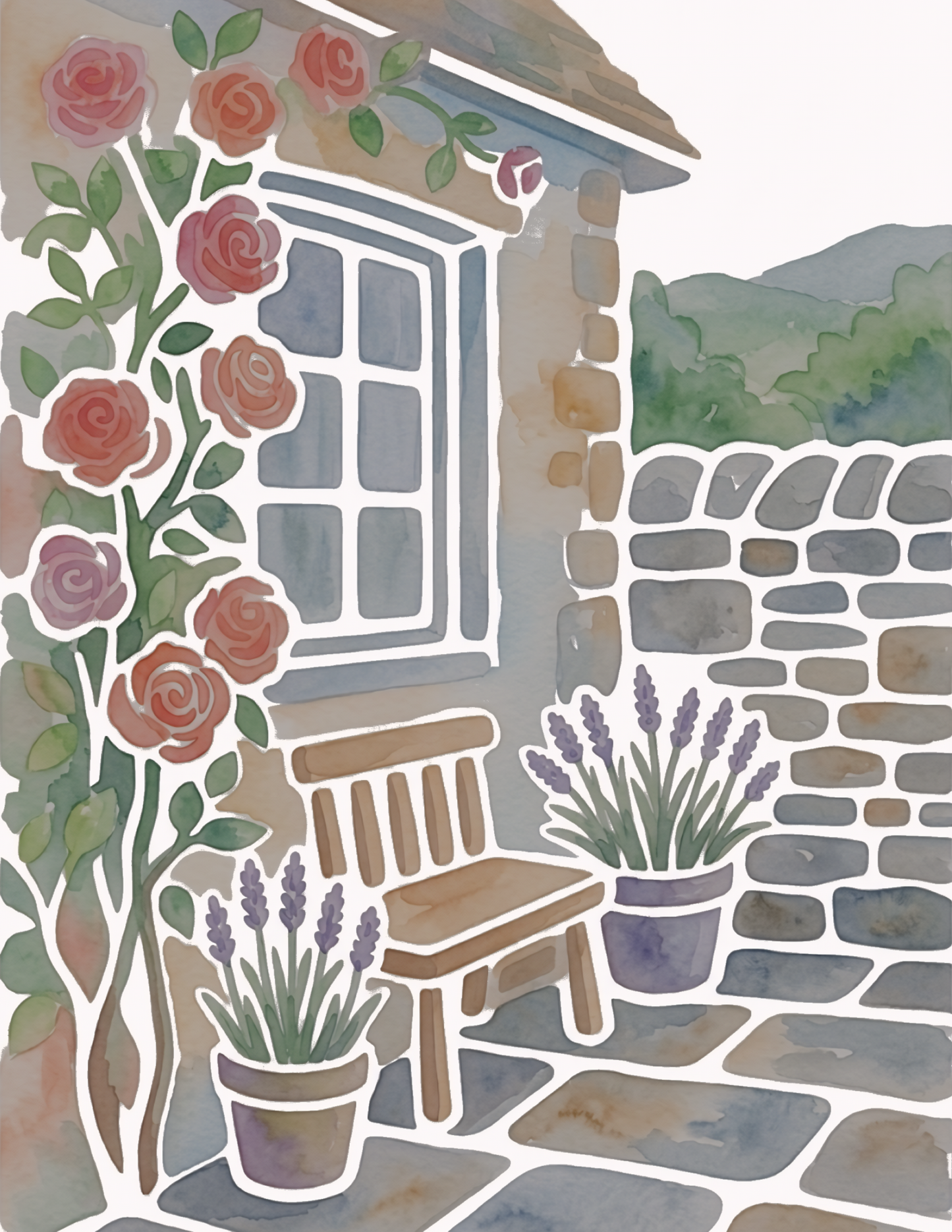 Garden Calm Reverse Coloring Book for Beginners