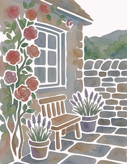 Garden Calm Reverse Coloring Book for Beginners