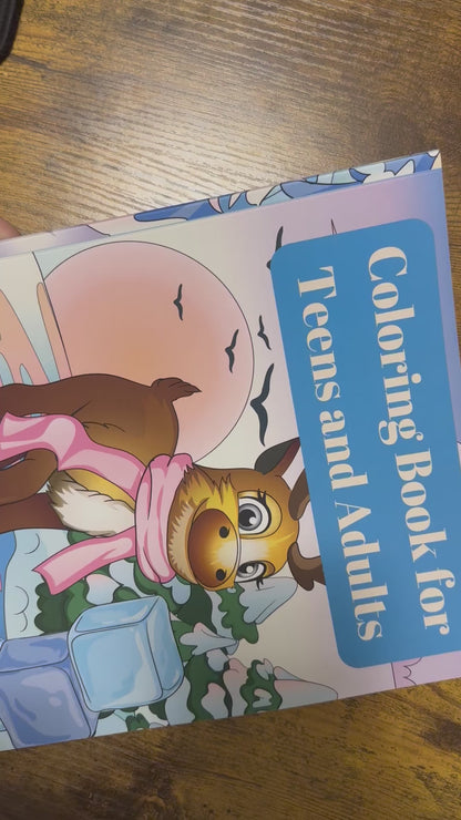 Coloring Book For Teens and Adults: 30 Winter Designs to Color For Fun and Relaxation