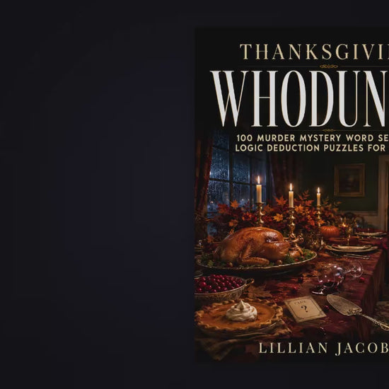 Thanksgiving Whodunits: video preview of the book and sample puzzle pages, by Lillian Jacobs